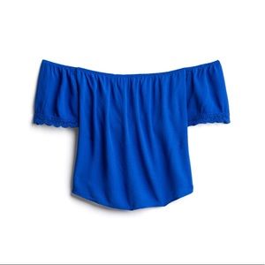 LUQ Royal Blue Pryor Off the Shoulder Top
